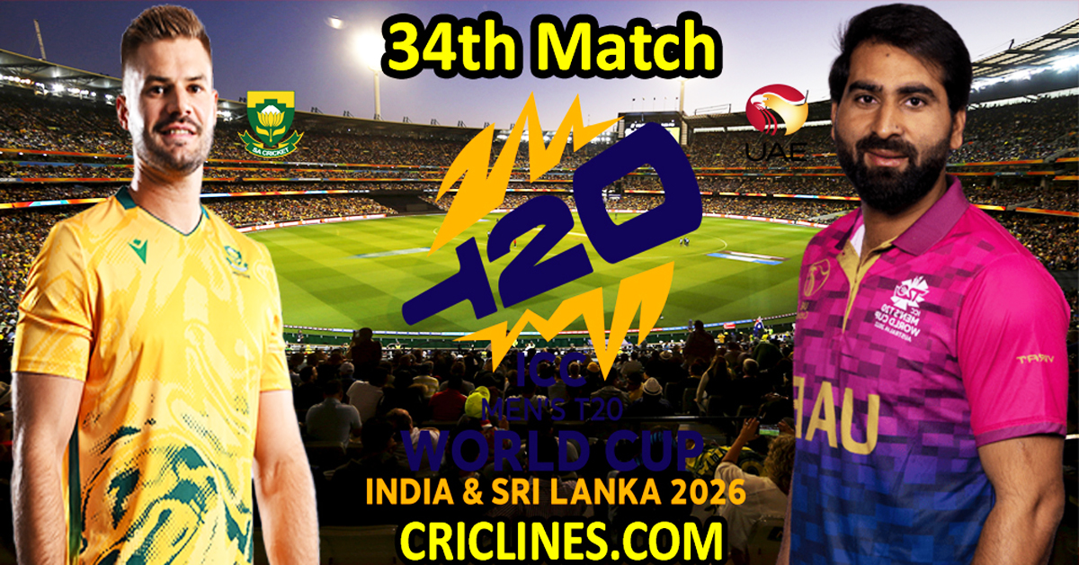 South Africa vs United Arab Emirates-Today Match Prediction-Dream11-ICC T20 World Cup 2026-34th Match-Who Will Win