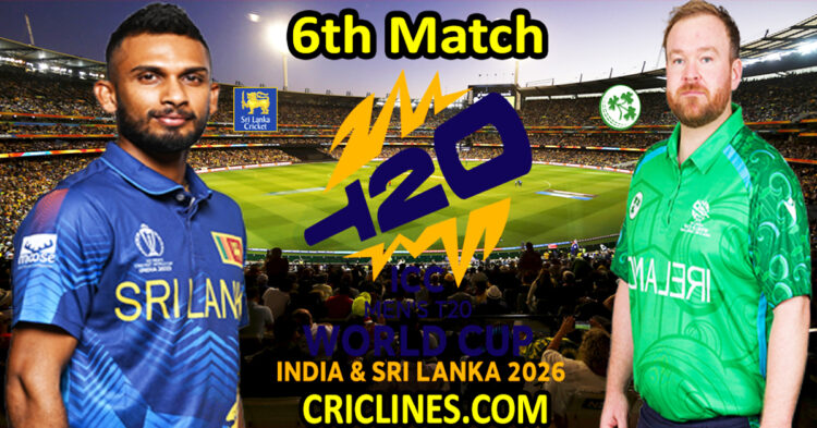 Sri Lanka vs Ireland-Today Match Prediction-Dream11-ICC T20 World Cup 2026-6th Match-Who Will Win