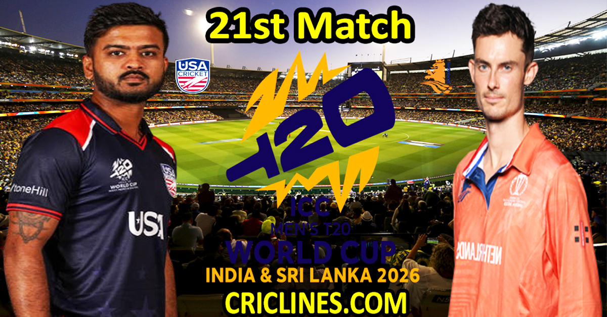 United States Of America vs Netherlands-Today Match Prediction-Dream11-ICC T20 World Cup 2026-21st Match-Who Will Win