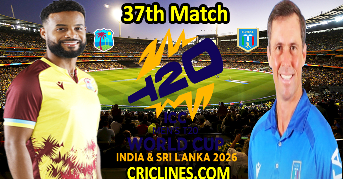 West Indies vs Italy-Today Match Prediction-Dream11-ICC T20 World Cup 2026-37th Match-Who Will Win
