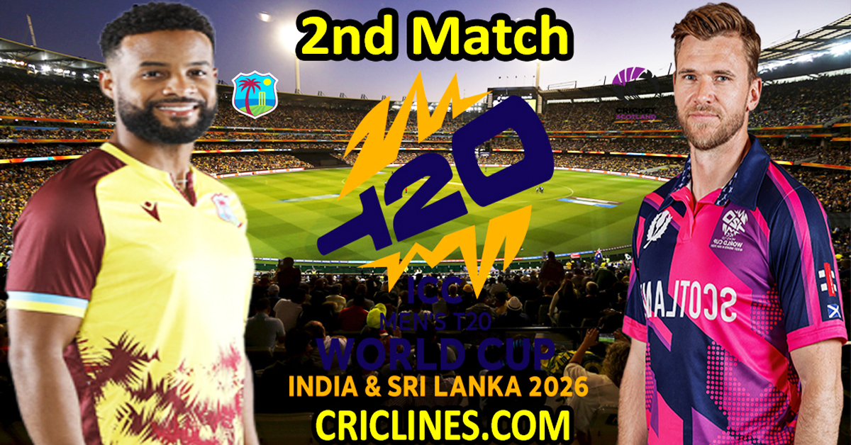 West Indies vs Scotland-Today Match Prediction-Dream11-ICC T20 World Cup 2026-2nd Match-Who Will Win