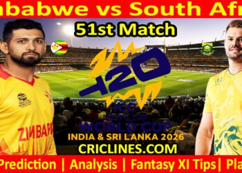 ZIM vs SA-Today Match Prediction-Dream11-ICC T20 World Cup 2026-51st Match-Who Will Win