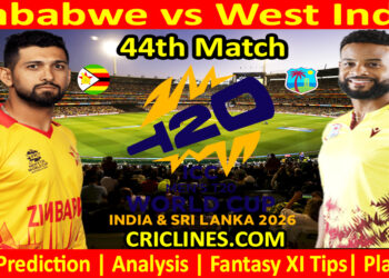 ZIM vs WI-Today Match Prediction-Dream11-ICC T20 World Cup 2026-44th Match-Who Will Win