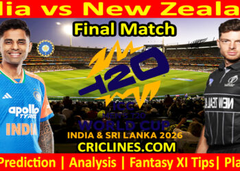 IND vs NZ-Today Match Prediction-Dream11-ICC T20 World Cup 2026-Final Match-Who Will Win
