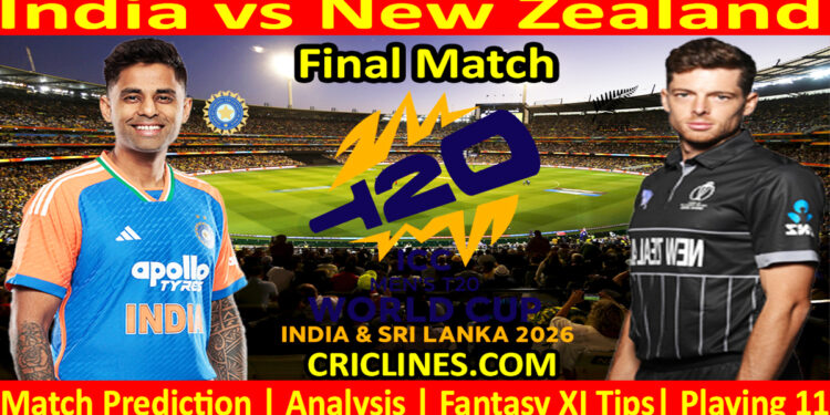 IND vs NZ-Today Match Prediction-Dream11-ICC T20 World Cup 2026-Final Match-Who Will Win