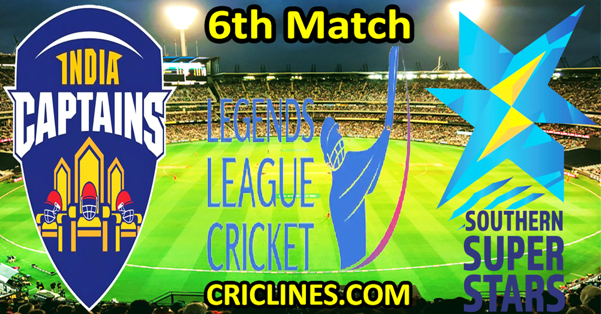 India Captains vs Southern Super Stars-Today Match Prediction-Dream11-Legend League 2026-LLC T20-6th Match-Who Will Win