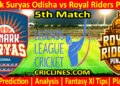 KSO vs RRP-Today Match Prediction-Dream11-Legend League 2026-LLC T20-5th Match-Who Will Win