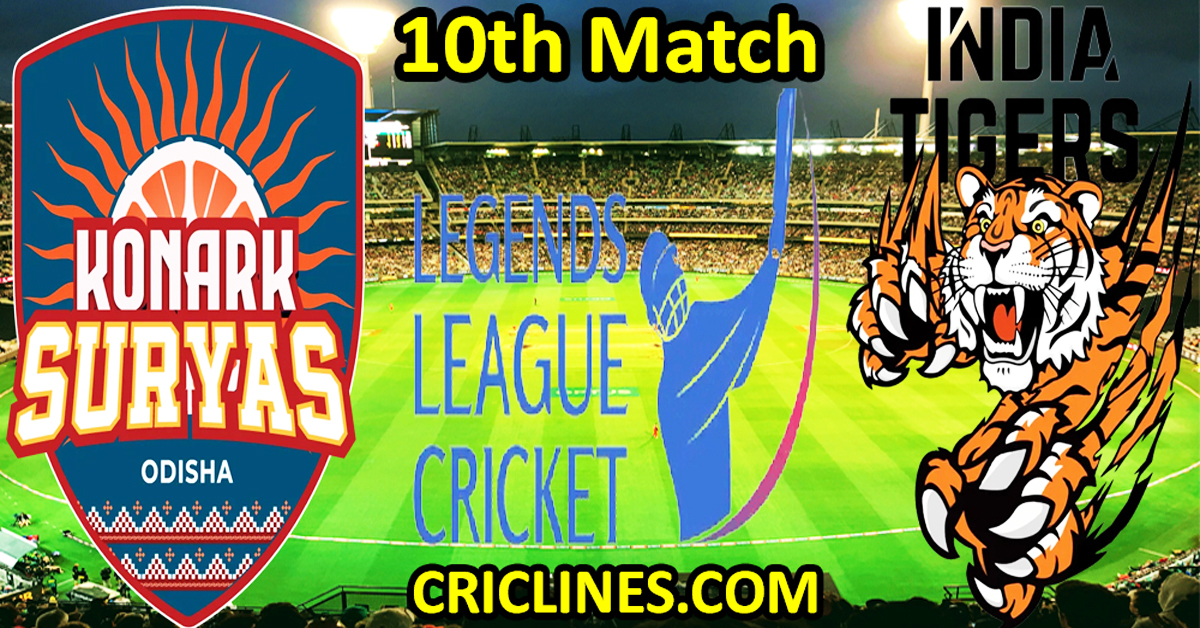 Konark Suryas Odisha vs India Tigers-Today Match Prediction-Dream11-Legend League 2026-LLC T20-10th Match-Who Will Win