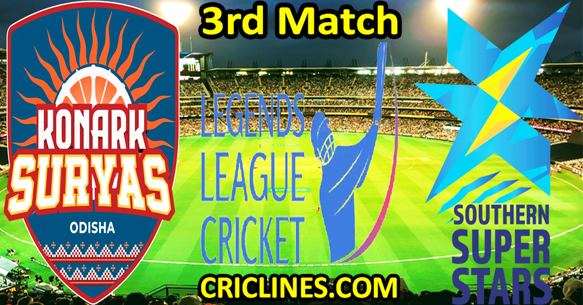 Konark Suryas Odisha vs Southern Super Stars-Today Match Prediction-Dream11-Legend League 2026-LLC T20-3rd Match-Who Will Win