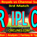RR vs CSK-Today Match Prediction-IPL Match Today 2026-3rd Match-Venue Details-Dream11-Toss Update-Who Will Win