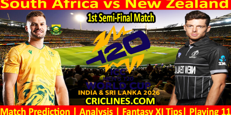 SA vs NZ-Today Match Prediction-Dream11-ICC T20 World Cup 2026-1st Semi-Final Match-Who Will Win