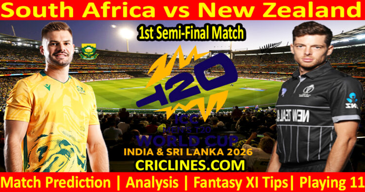 SA vs NZ-Today Match Prediction-Dream11-ICC T20 World Cup 2026-1st Semi-Final Match-Who Will Win
