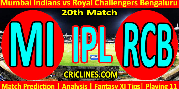 MI vs RCB-Today Match Prediction-IPL Match Today 2026-20th Match-Venue Details-Dream11-Toss Update-Who Will Win