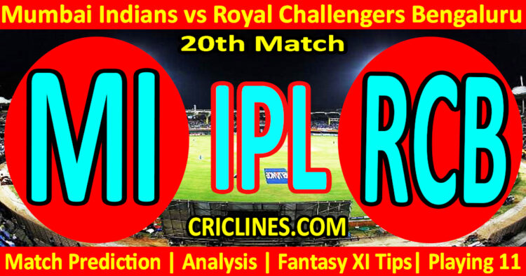 MI vs RCB-Today Match Prediction-IPL Match Today 2026-20th Match-Venue Details-Dream11-Toss Update-Who Will Win