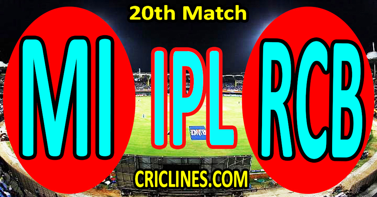 Mumbai Indians vs Royal Challengers Bengaluru-Today Match Prediction-IPL Match Today 2026-20th Match-Venue Details-Dream11-Toss Update-Who Will Win