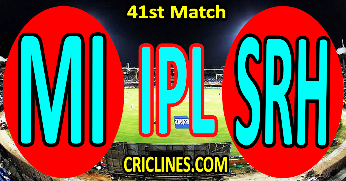Mumbai Indians vs Sunrisers Hyderabad-Today Match Prediction-IPL Match Today 2026-41st Match-Venue Details-Dream11-Toss Update-Who Will Win