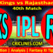 PBKS vs RR-Today Match Prediction-IPL Match Today 2026-40th Match-Venue Details-Dream11-Toss Update-Who Will Win