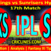 PBKS vs SRH-Today Match Prediction-IPL Match Today 2026-17th Match-Venue Details-Dream11-Toss Update-Who Will Win