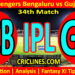 RCB vs GT-Today Match Prediction-IPL Match Today 2026-34th Match-Venue Details-Dream11-Toss Update-Who Will Win