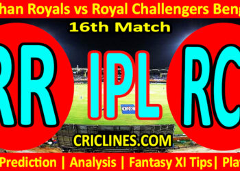 RR vs RCB-Today Match Prediction-IPL Match Today 2026-16th Match-Venue Details-Dream11-Toss Update-Who Will Win