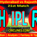 SRH vs RR-Today Match Prediction-IPL Match Today 2026-21st Match-Venue Details-Dream11-Toss Update-Who Will Win