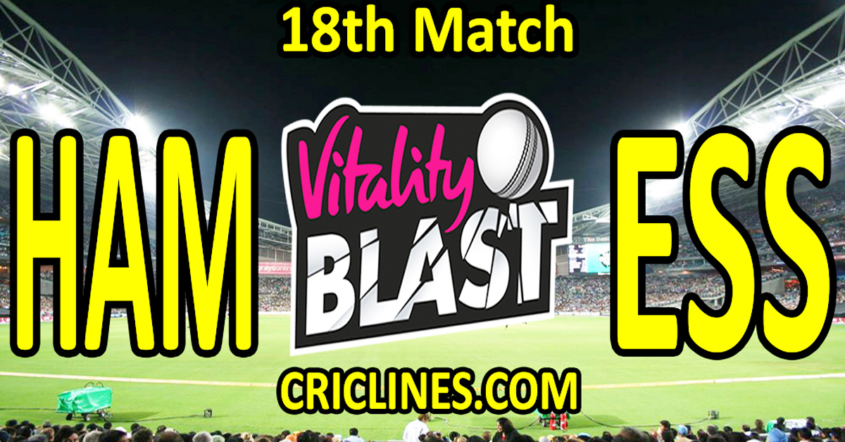 Hampshire vs Essex-Today Match Prediction-Vitality T20 Blast 2026-Dream11-18th Match-Venue Details-Toss Update-Who Will Win