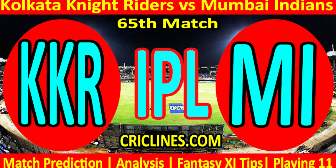KKR vs MI-Today Match Prediction-IPL Match Today 2026-65th Match-Venue Details-Dream11-Toss Update-Who Will Win