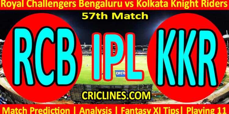 RCB vs KKR-Today Match Prediction-IPL Match Today 2026-57th Match-Venue Details-Dream11-Toss Update-Who Will Win