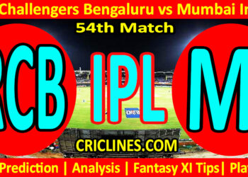 RCB vs MI-Today Match Prediction-IPL Match Today 2026-54th Match-Venue Details-Dream11-Toss Update-Who Will Win