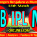 RCB vs MI-Today Match Prediction-IPL Match Today 2026-54th Match-Venue Details-Dream11-Toss Update-Who Will Win
