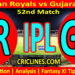RR vs GT-Today Match Prediction-IPL Match Today 2026-52nd Match-Venue Details-Dream11-Toss Update-Who Will Win
