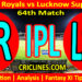 RR vs LSG-Today Match Prediction-IPL Match Today 2026-64th Match-Venue Details-Dream11-Toss Update-Who Will Win