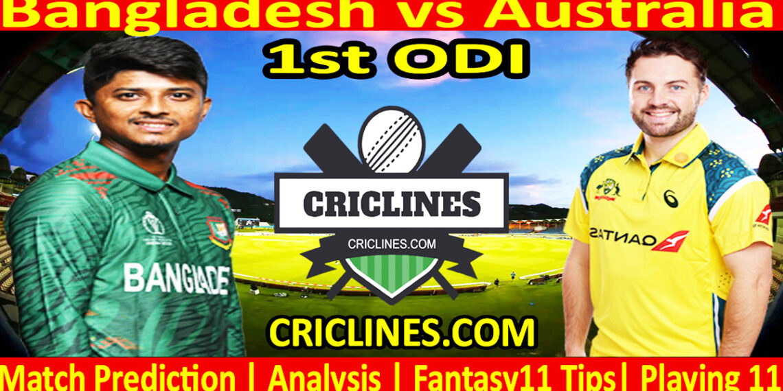 BAN vs AUS-Today Match Prediction-1st ODI-2026-Who Will Win