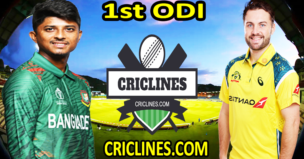 Bangladesh vs Australia-Today Match Prediction-1st ODI-2026-Who Will Win