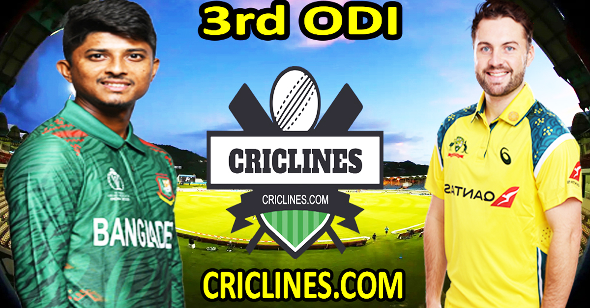 Bangladesh vs Australia-Today Match Prediction-3rd ODI-2026-Who Will Win