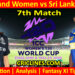 NZLW vs SLW-Today Match Prediction-Dream11-T20 World Cup 2026-7th Match-Who Will Win